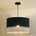 Duolla - Kattokruunu johdossa DOUBLE 1xE27/15W/230V halkaisija 40 cm vihreä/harmaa