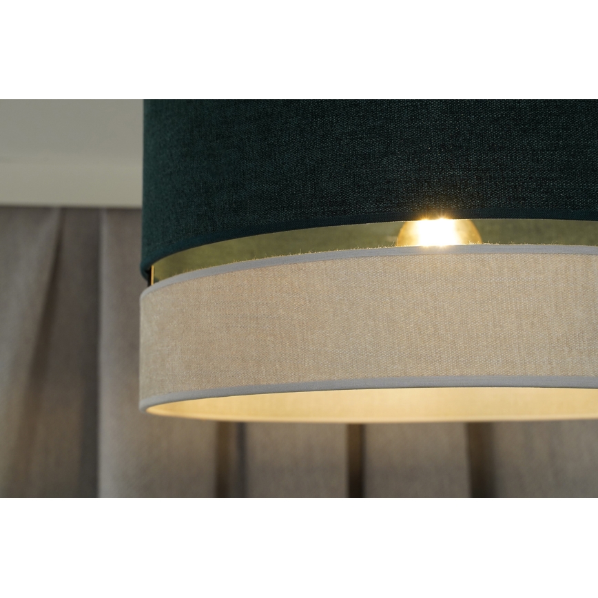 Duolla - Kattokruunu johdossa DOUBLE 1xE27/15W/230V halkaisija 40 cm vihreä/harmaa