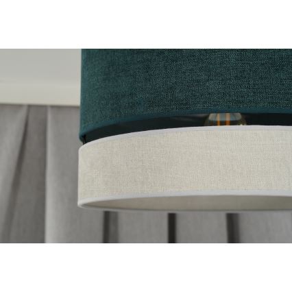 Duolla - Kattokruunu johdossa DOUBLE 1xE27/15W/230V halkaisija 40 cm vihreä/harmaa