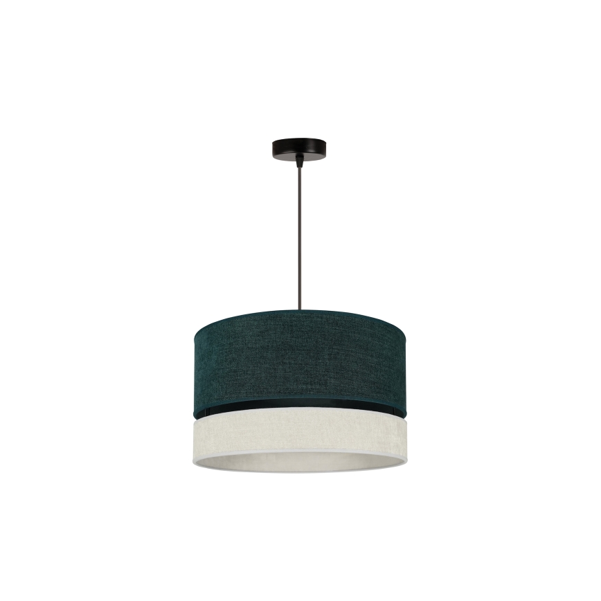 Duolla - Kattokruunu johdossa DOUBLE 1xE27/15W/230V halkaisija 40 cm vihreä/harmaa