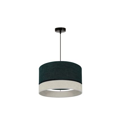 Duolla - Kattokruunu johdossa DOUBLE 1xE27/15W/230V halkaisija 40 cm vihreä/harmaa