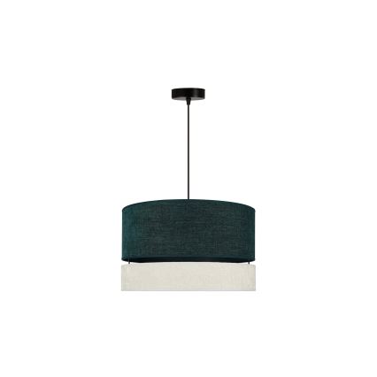 Duolla - Kattokruunu johdossa DOUBLE 1xE27/15W/230V halkaisija 40 cm vihreä/harmaa