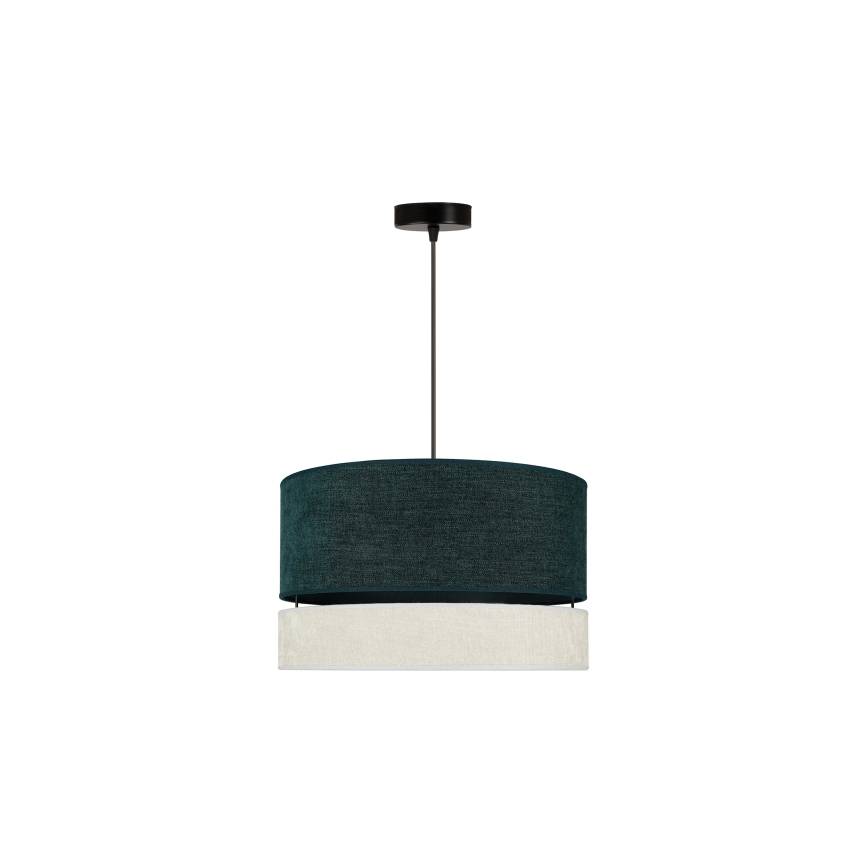 Duolla - Kattokruunu johdossa DOUBLE 1xE27/15W/230V halkaisija 40 cm vihreä/harmaa