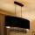 Duolla - Kattokruunu johdossa DOUBLE OVAL RATTAN 2xE27/15W/230V musta/rottinki