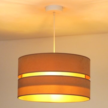 Duolla - Kattokruunu johdossa DUO 1xE27/15W/230V halkaisija 40 cm beige