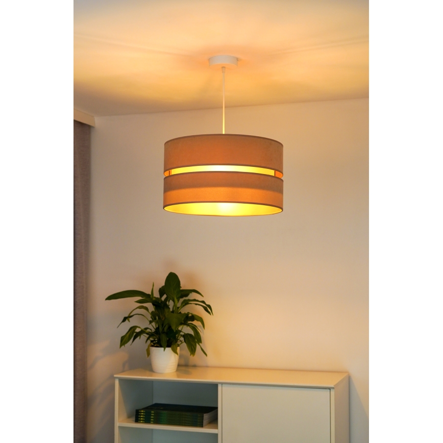 Duolla - Kattokruunu johdossa DUO 1xE27/15W/230V halkaisija 40 cm beige