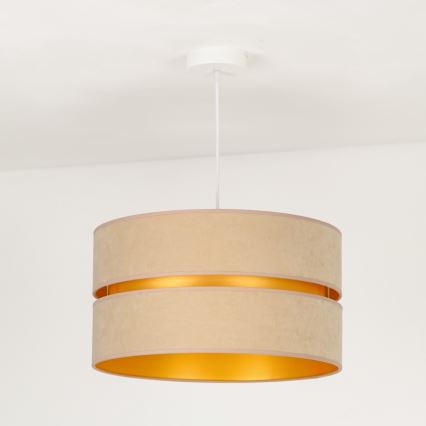 Duolla - Kattokruunu johdossa DUO 1xE27/15W/230V halkaisija 40 cm beige