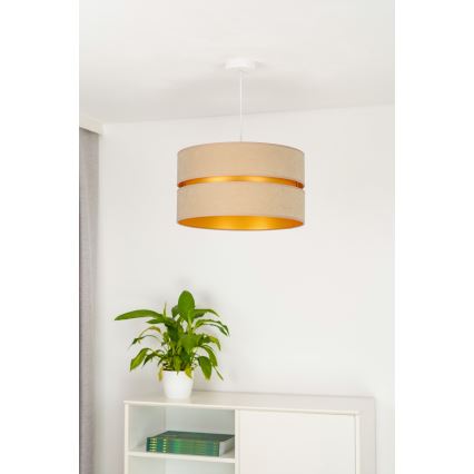 Duolla - Kattokruunu johdossa DUO 1xE27/15W/230V halkaisija 40 cm beige