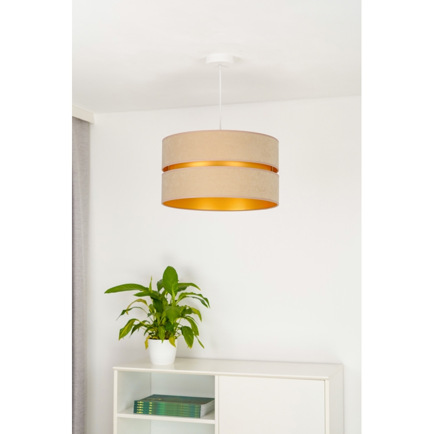 Duolla - Kattokruunu johdossa DUO 1xE27/15W/230V halkaisija 40 cm beige