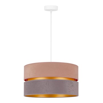 Duolla - Kattokruunu johdossa DUO 1xE27/15W/230V halkaisija 40 cm beige ja harmaa