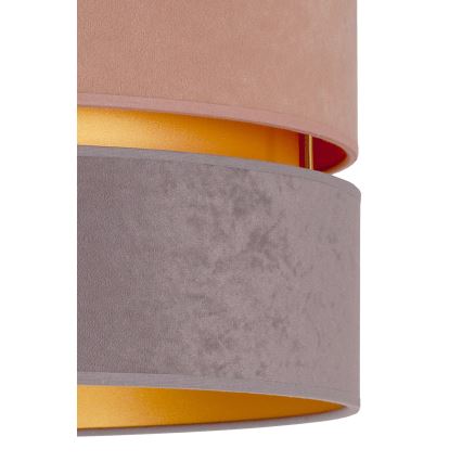 Duolla - Kattokruunu johdossa DUO 1xE27/15W/230V halkaisija 40 cm beige ja harmaa