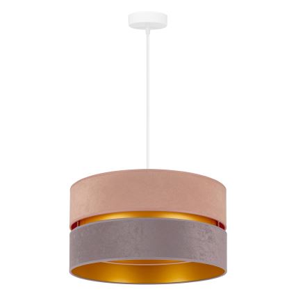 Duolla - Kattokruunu johdossa DUO 1xE27/15W/230V halkaisija 40 cm beige ja harmaa