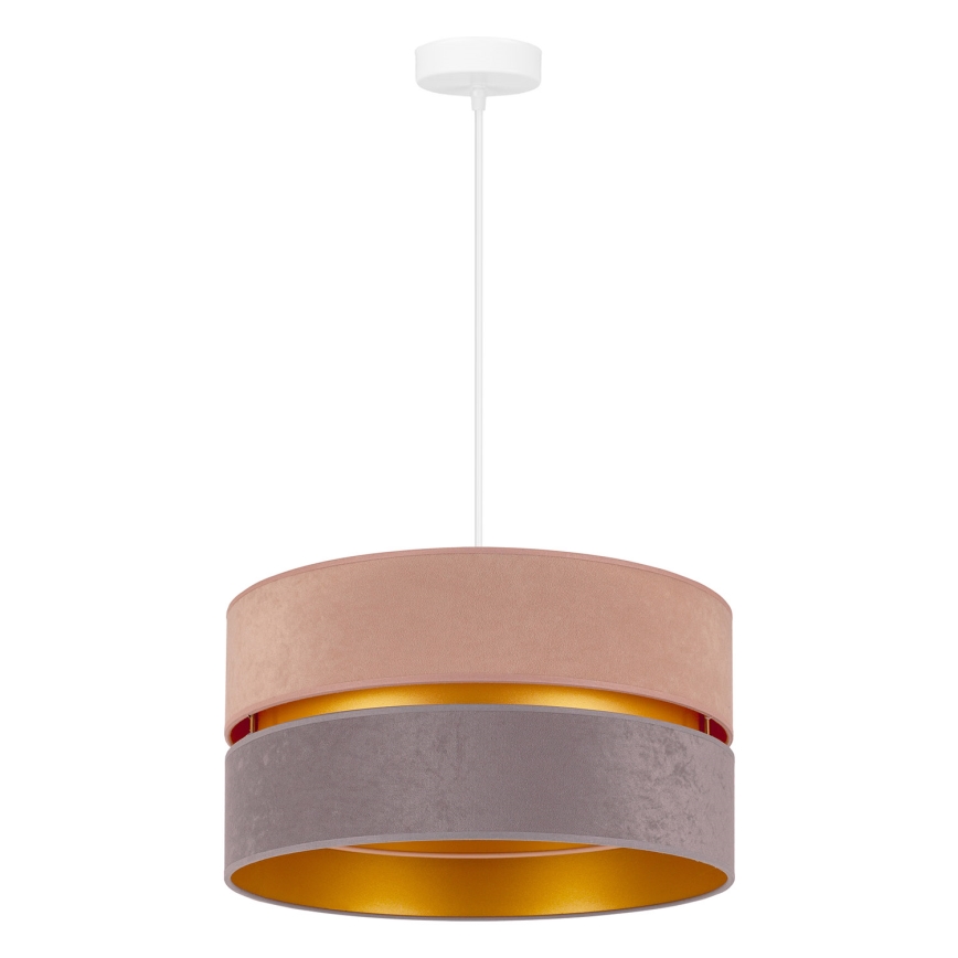 Duolla - Kattokruunu johdossa DUO 1xE27/15W/230V halkaisija 40 cm beige ja harmaa