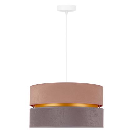 Duolla - Kattokruunu johdossa DUO 1xE27/15W/230V halkaisija 40 cm beige ja harmaa