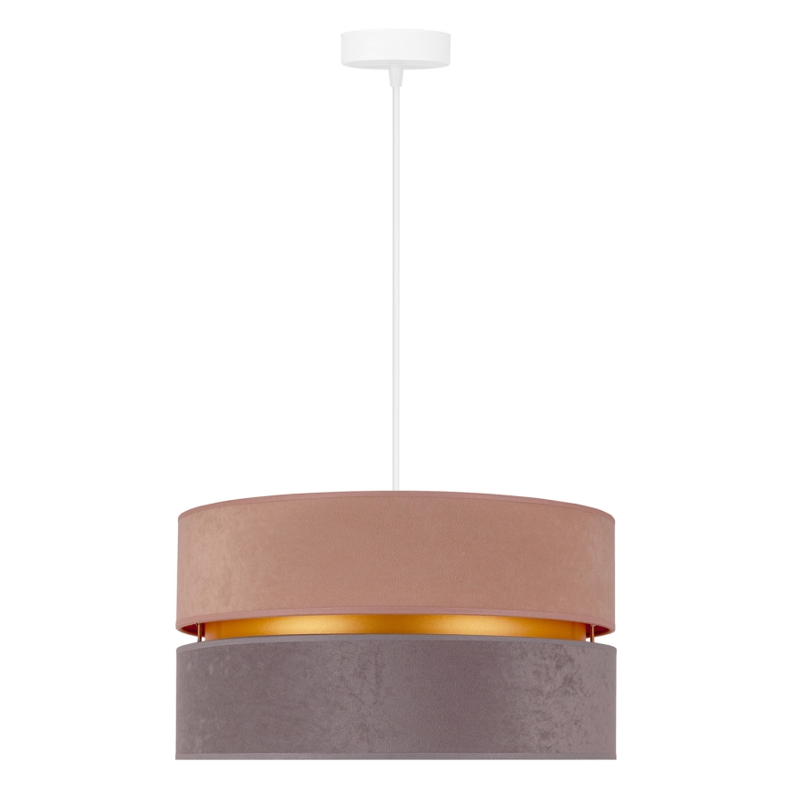 Duolla - Kattokruunu johdossa DUO 1xE27/15W/230V halkaisija 40 cm beige ja harmaa