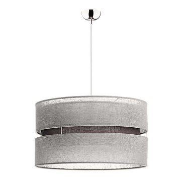 Duolla - Kattokruunu johdossa DUO 1xE27/15W/230V halkaisija 40 cm harmaa