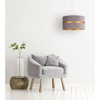 Duolla - Kattokruunu johdossa DUO 1xE27/15W/230V halkaisija 40 cm harmaa