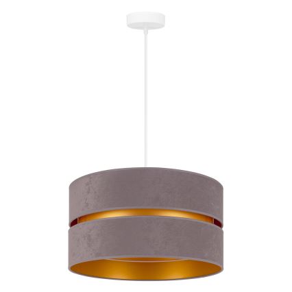 Duolla - Kattokruunu johdossa DUO 1xE27/15W/230V halkaisija 40 cm harmaa