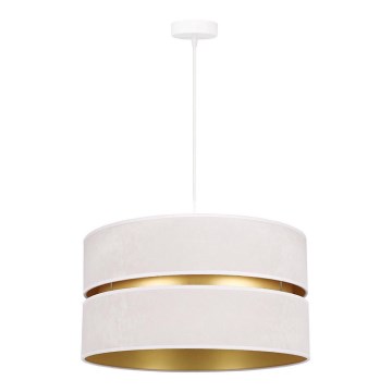 Duolla - Kattokruunu johdossa DUO 1xE27/15W/230V halkaisija 40 cm kerma/kulta