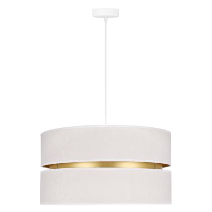 Duolla - Kattokruunu johdossa DUO 1xE27/15W/230V halkaisija 40 cm kerma/kulta