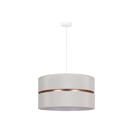 Duolla - Kattokruunu johdossa DUO 1xE27/15W/230V halkaisija 40 cm kerma/kulta
