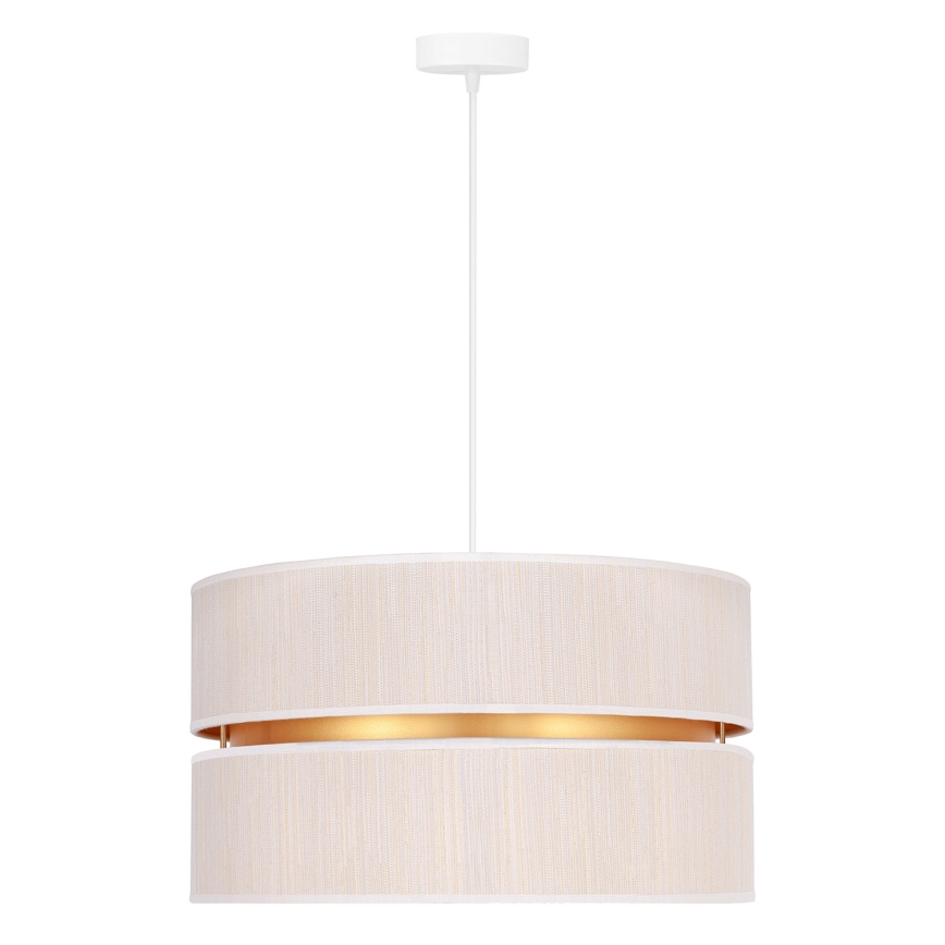 Duolla - Kattokruunu johdossa DUO 1xE27/15W/230V halkaisija 40 cm kerma/kulta