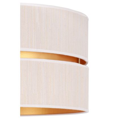 Duolla - Kattokruunu johdossa DUO 1xE27/15W/230V halkaisija 40 cm kerma/kulta