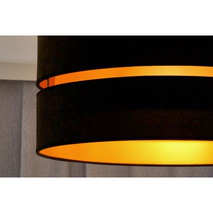 Duolla - Kattokruunu johdossa DUO 1xE27/15W/230V halkaisija 40 cm musta/kulta