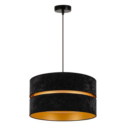 Duolla - Kattokruunu johdossa DUO 1xE27/15W/230V halkaisija 40 cm musta/kulta