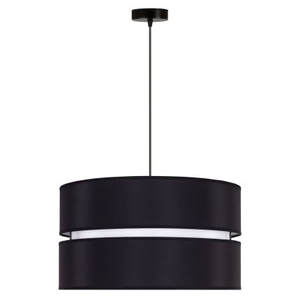 Duolla - Kattokruunu johdossa DUO 1xE27/15W/230V halkaisija 40 cm musta/valkoinen