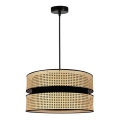 Duolla - Kattokruunu johdossa DUO 1xE27/15W/230V halkaisija 40 cm rottinki/musta