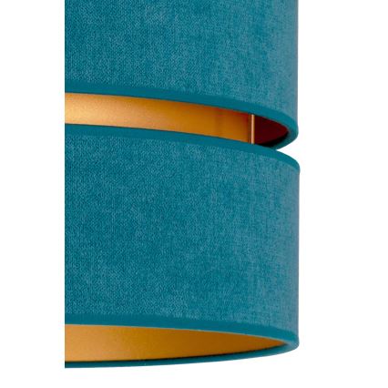 Duolla - Kattokruunu johdossa DUO 1xE27/15W/230V halkaisija 40 cm turkoosi/kulta