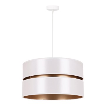 Duolla - Kattokruunu johdossa DUO 1xE27/15W/230V halkaisija 40 cm valkoinen/kulta