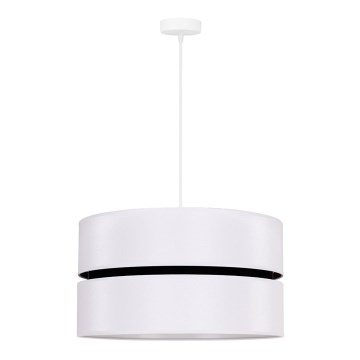 Duolla - Kattokruunu johdossa DUO 1xE27/15W/230V halkaisija 40 cm valkoinen/musta