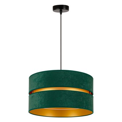 Duolla - Kattokruunu johdossa DUO 1xE27/15W/230V halkaisija 40 cm vihreä/kulta