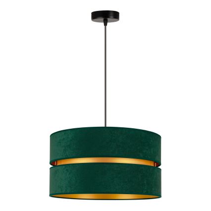Duolla - Kattokruunu johdossa DUO 1xE27/15W/230V halkaisija 40 cm vihreä/kulta