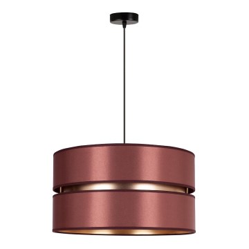 Duolla - Kattokruunu johdossa DUO 1xE27/15W/230V halkaisija 40 cm viininpunainen/kulta