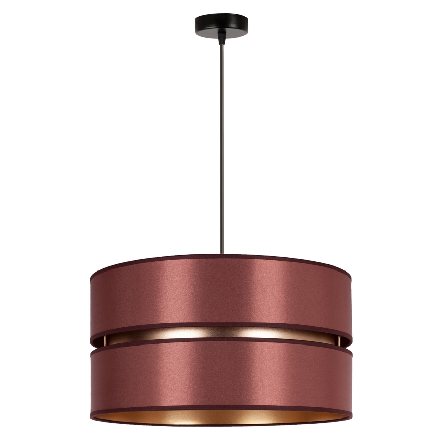 Duolla - Kattokruunu johdossa DUO 1xE27/15W/230V halkaisija 40 cm viininpunainen/kulta