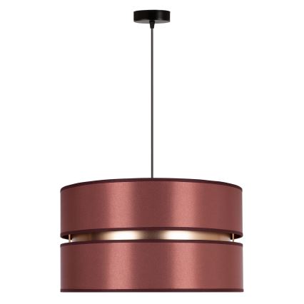 Duolla - Kattokruunu johdossa DUO 1xE27/15W/230V halkaisija 40 cm viininpunainen/kulta