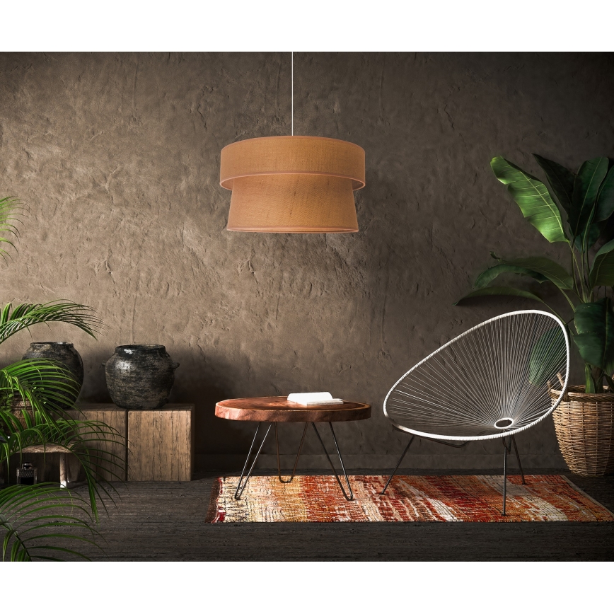 Duolla - Kattokruunu johdossa ETNIC 1xE27/40W/230V halkaisija 45 cm beige