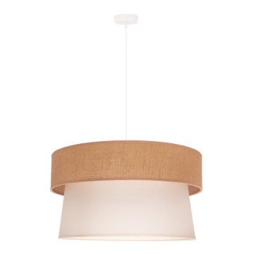 Duolla - Kattokruunu johdossa ETNIC 1xE27/40W/230V halkaisija 45 cm kerma/beige