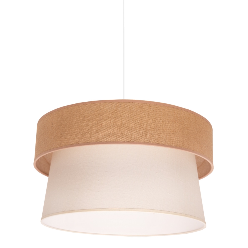 Duolla - Kattokruunu johdossa ETNIC 1xE27/40W/230V halkaisija 45 cm kerma/beige