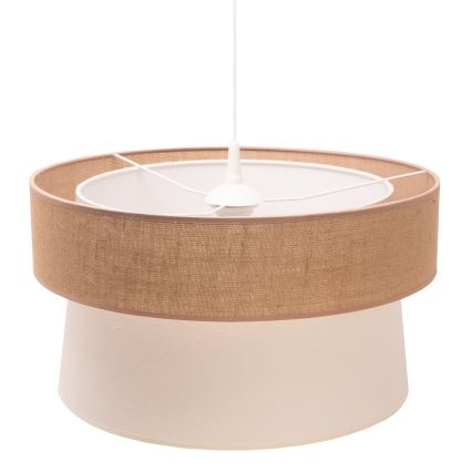 Duolla - Kattokruunu johdossa ETNIC 1xE27/40W/230V halkaisija 45 cm kerma/beige