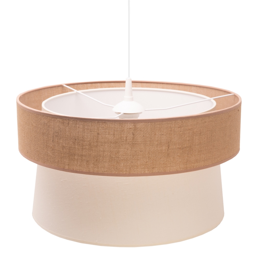 Duolla - Kattokruunu johdossa ETNIC 1xE27/40W/230V halkaisija 45 cm kerma/beige
