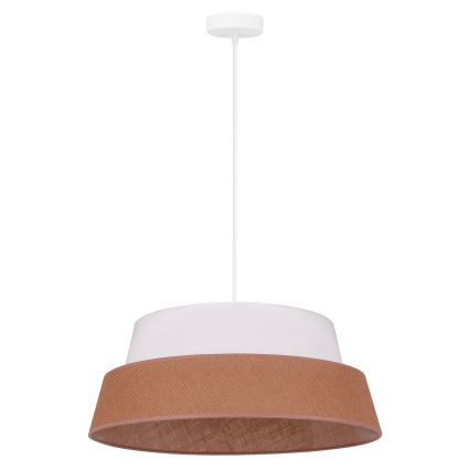 Duolla - Kattokruunu johdossa GALAXY 1xE27/15W/230V halkaisija 50 cm ruskea/valkoinen
