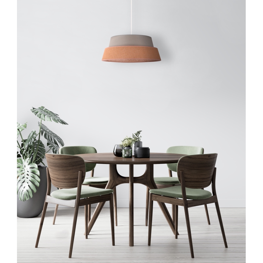Duolla - Kattokruunu johdossa GALAXY 1xE27/40W/230V halkaisija 50 cm harmaa/ruskea