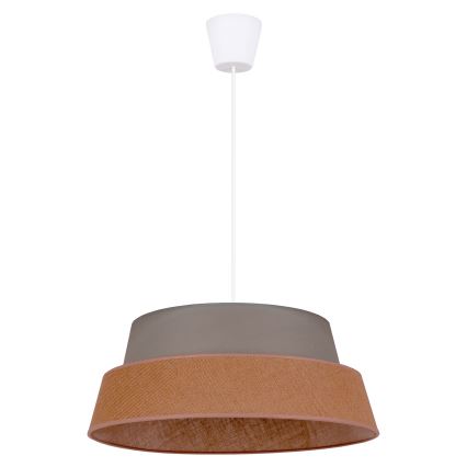 Duolla - Kattokruunu johdossa GALAXY 1xE27/40W/230V halkaisija 50 cm harmaa/ruskea