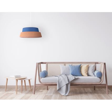 Duolla - Kattokruunu johdossa GALAXY 1xE27/40W/230V halkaisija 50 cm sininen