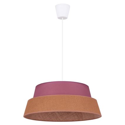 Duolla - Kattokruunu johdossa GALAXY 1xE27/40W/230V halkaisija 50 cm vaaleanpunainen