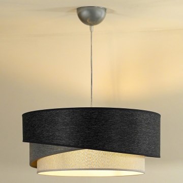 Duolla - Kattokruunu johdossa KOBO 1xE27/15W/230V halkaisija 45 cm antrasiitti/harmaa/valkoinen